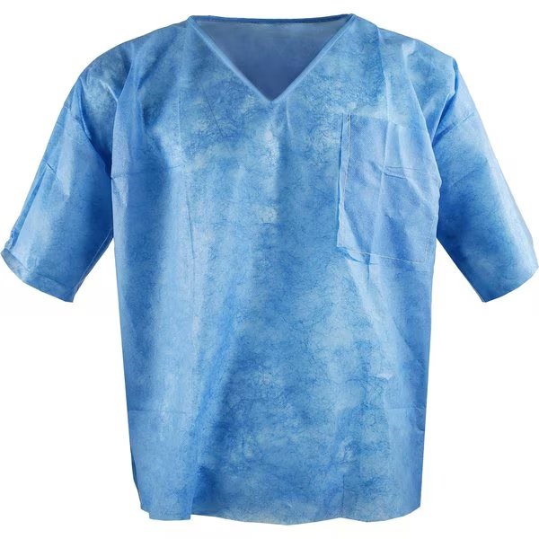 Disposable VNeck Scrub Top BlueXSmall, Ironwear, Mfr#: 5300-B-XSM